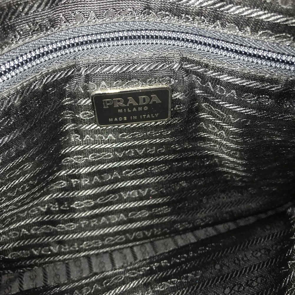 Prada grey fabric and leather satchel - Picture 4 of 5